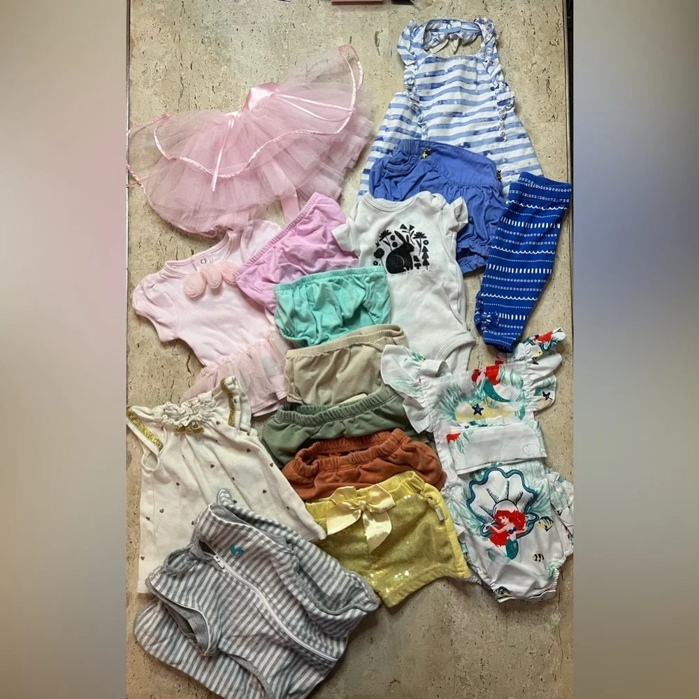 Bundle-Newborn-3M Baby Girl Cloths Tutu, Dresses and Shorts
